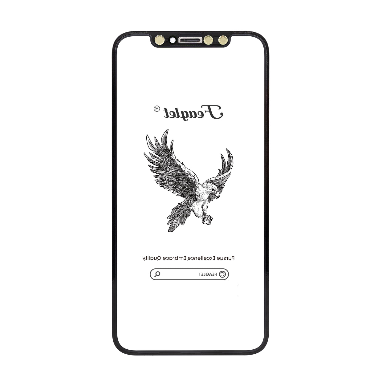 For iPhone X & iPhone Xs Screen Front Glass Replacement Pre-installed OCA-Feaglet Original Series Glass