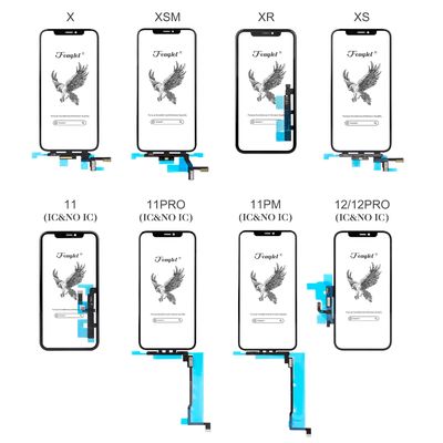 Panel Sentuh iPhone Dengan OCA Untuk XSM 12 12PRO 11PROMAX IC Tanpa Grid Warna Asli Pengganti Kedua Penutup Kaca