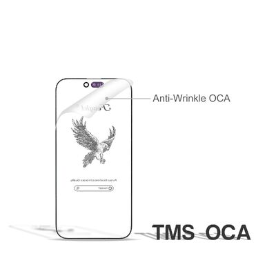 Glass With Anti-Wrinkle OCA UV Glass For Iphone 15promax 16pro 17air Flexible Soft OLED Screen Can Be Laser Cut For Rework